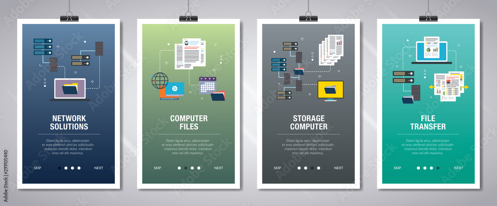 Poster network solutions, computer files, storage computer and file transfer