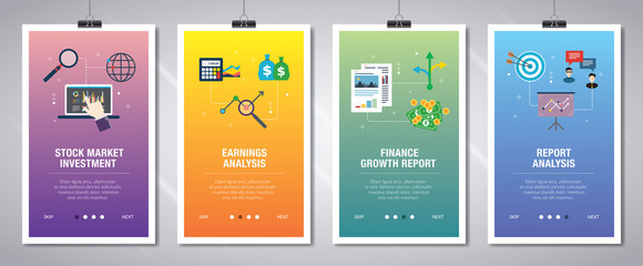 Stock market investment, earnings analysis, finance growth report and report analysis.