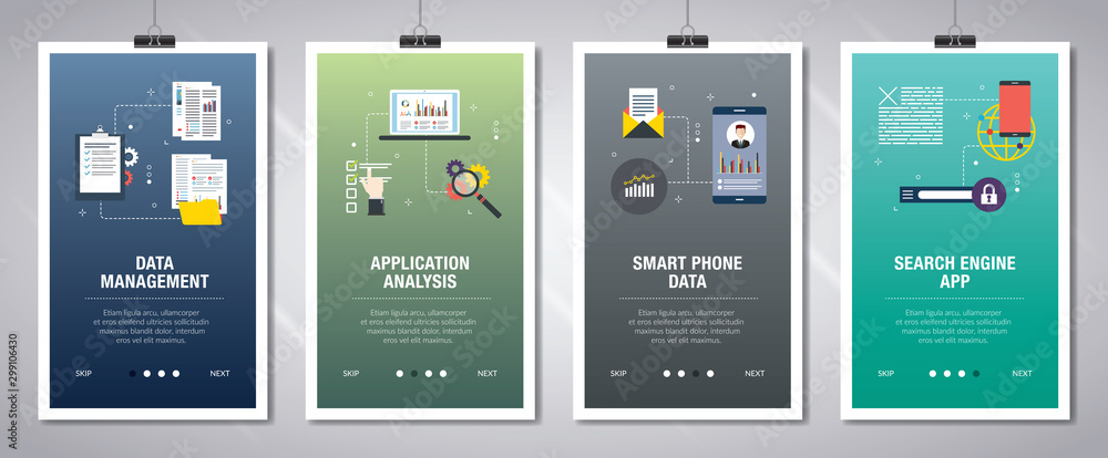 Poster data management, application analysis, smartphone data and search engine app.
