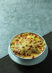 Spinach lasagna with cheese Italian food style , Vegetarian lasagna.