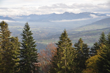 the Alps seen from the Pfänder, Voralberg, Austria