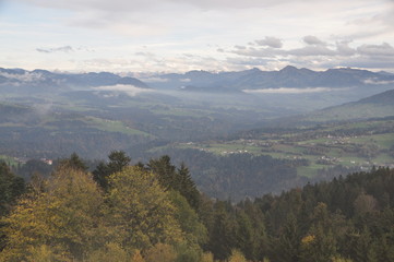 Obraz premium the Alps seen from the Pfänder, Voralberg, Austria
