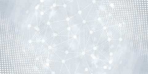 Gray halftone pattern with white line motion backdrop wallpaper. Clean Grey geometric background.