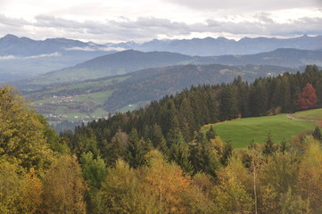 Obraz premium the Alps seen from the Pfänder, Voralberg, Austria