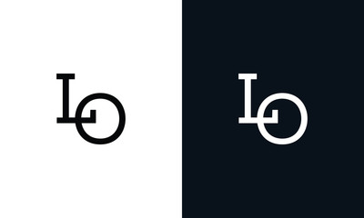 Minimalist line art letter LO logo. This logo icon incorporate with two letter in the creative way.