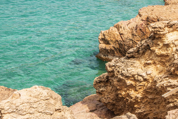 sea and rocks from ibiza