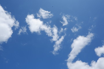 blue sky with white clouds
