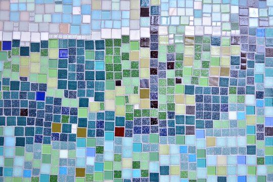 Colorful Mosaic Glass Tile Wall