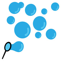 Bubbles icon. vector illustration