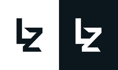 Modern abstract letter LZ logo. This logo icon incorporate with two abstract shape in the creative process. - obrazy, fototapety, plakaty