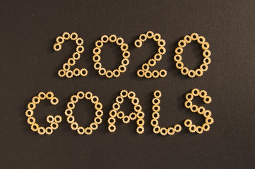 New Year goals 2020. Plan for next year. Background for new achievements