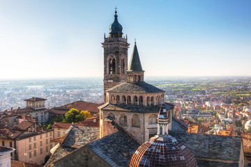 Beautiful architecture of the Cappella Colleoni church in Bergamo, Italy