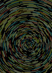 Colorful Universe Circular Distribution Computational Generative Art background illustration