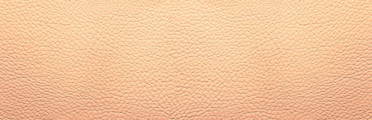 Beige leather background. Panorama.