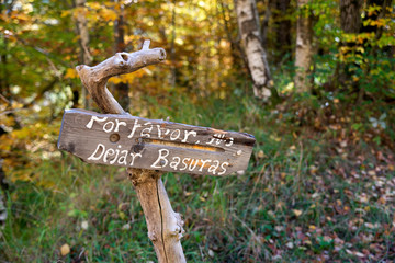 mensaje no mas basura monte limpio