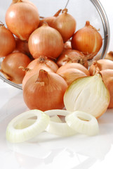 onion with white background.