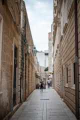 Fototapeta na wymiar Rua da cidade medieval murada de Dubrovnik na Croácia onde foi King's Landing em Game of Thrones