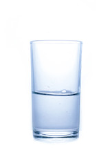 Glass of water isolated on white background.