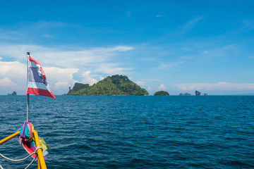 Fototapeta premium Boat trip to the sea and islands of Krabi, Andaman Sea.