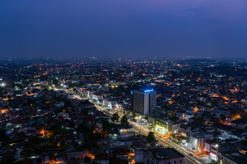 Fototapeta na wymiar Nightscape of Palembang city, Indonesia