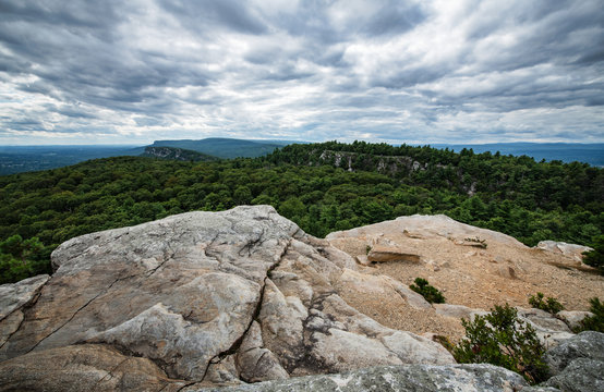 Mohonk Preserve outlook, Catskill mountains, New York State