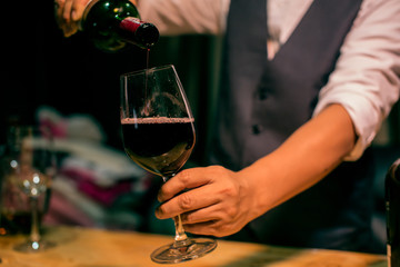 man with wine