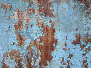 Corroded metal background. Rusty metal background with streaks of rust. Rust stains. Rystycorrosion.