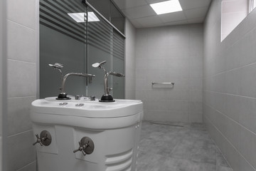 Room for high pressure massage with Sharko shower in spa