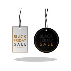 Black Friday Price Tags. Vector Illustration EPS 10.