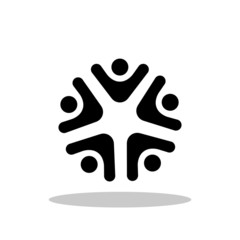 Teamwork icon in trendy flat style. Brainstorming / Idea sharing symbol for your web site design, logo, app, UI Vector EPS 10. 