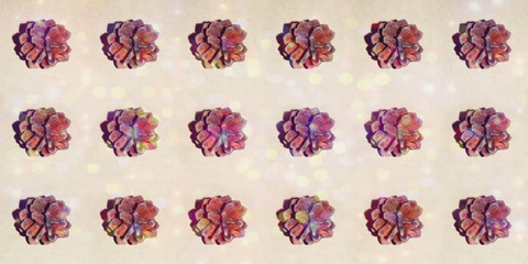 Naklejka premium fir cones on a light background. Christmas, new year