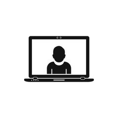 Computer User Icon. Flat style vector EPS.