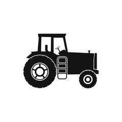 Farming Tractor Icon. Flat Style vector EPS.