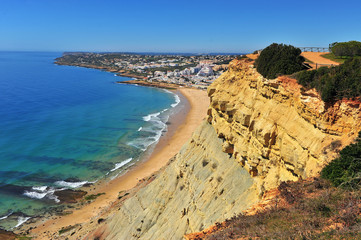Fototapeta na wymiar BEautiful landscape of Algarve coastline on summer
