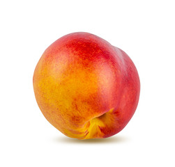 Peach isolated on white background with clipping path