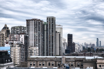 Aerial view Argentina Buenos Aires downtown district