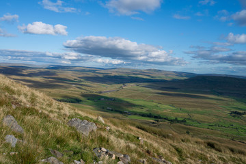 Fototapeta na wymiar Views of the mountains of England in Yorkshire