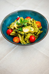 Chicken penne with Pesto sauce