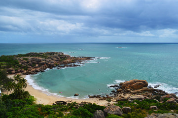 Naklejka na ściany i meble Amazing blue beach in the Australia East Coast; Bowen