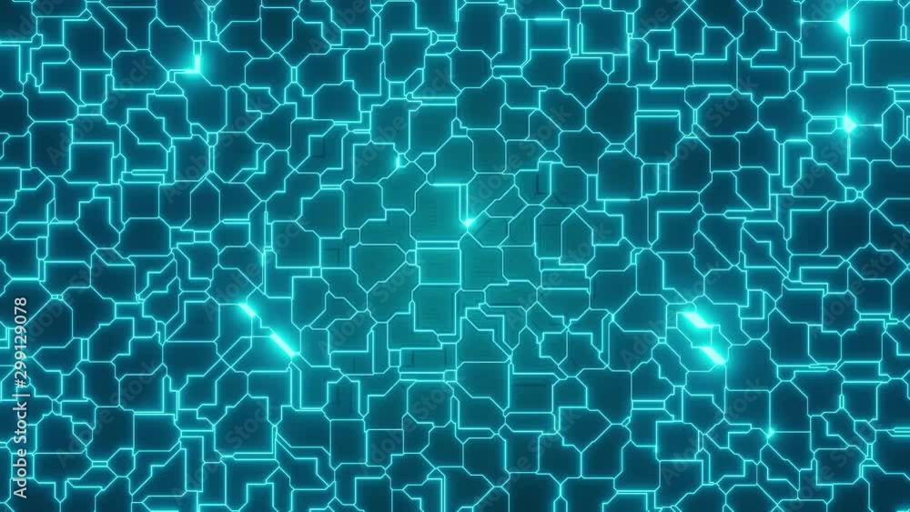 Poster technological abstract element background green-blue color of a futuristic interface.