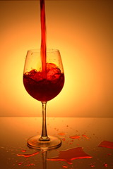 glass of red wine