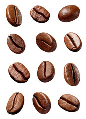 coffee bean brown roasted caffeine espresso seed - obrazy, fototapety, plakaty