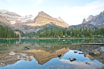 Beautiful lake O'hara in Yoho national park, Canada