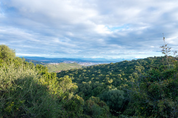 Algeciras mountains with views from the hiking trails