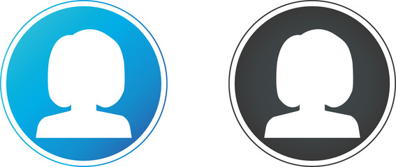 User flat avatar icon, sign, profile people symbol.Social media avatar vector graphics flat icons.Set of hand drawn Avatar profile icon (or portrait icon), including male and female .