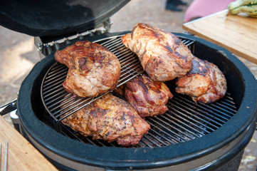 Meat in a bbq