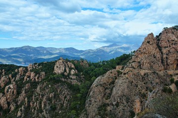 Obraz premium Corsica-outlook at the Calanche