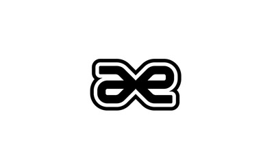 initial letter A and E logo design concept