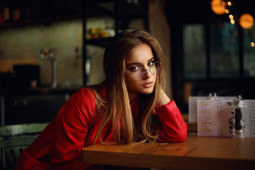 Portrait of young beautiful woman