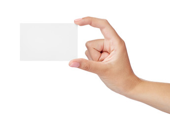 Fototapeta premium note paper card blank sign hand holding
